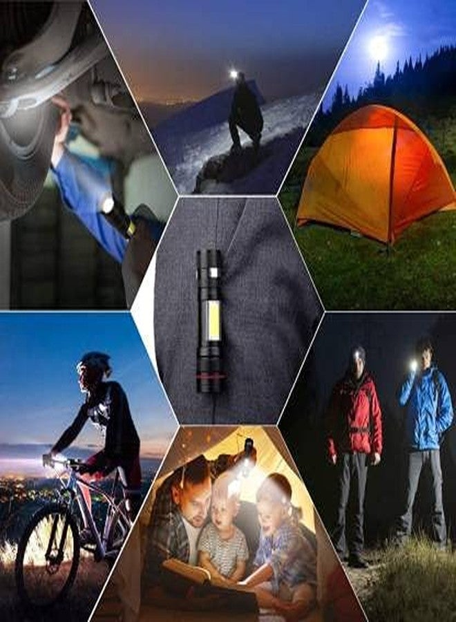 Care4 Care 4 CREE T6 LED Rechargeable Flashlight Torch + Cob Light Torch (Black : Rechargeable) - Image 5