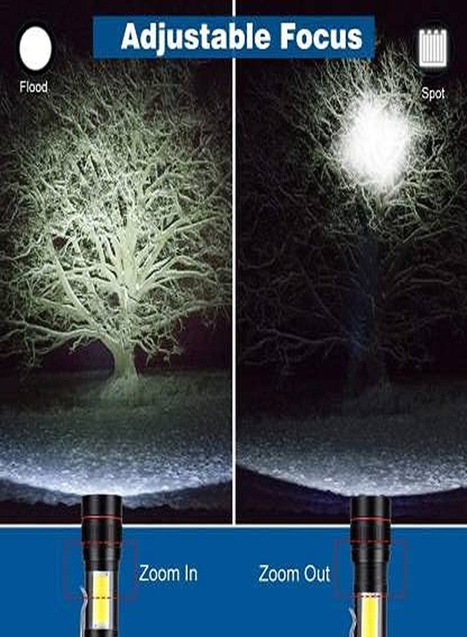 Care4 Care 4 CREE T6 LED Rechargeable Flashlight Torch + Cob Light Torch (Black : Rechargeable) - Image 4