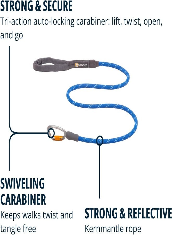 Ruffwear, Knot-a-Leash Dog Leash, Reflective Rope Lead with Carabiner, Blue Pool, Large - Image 3