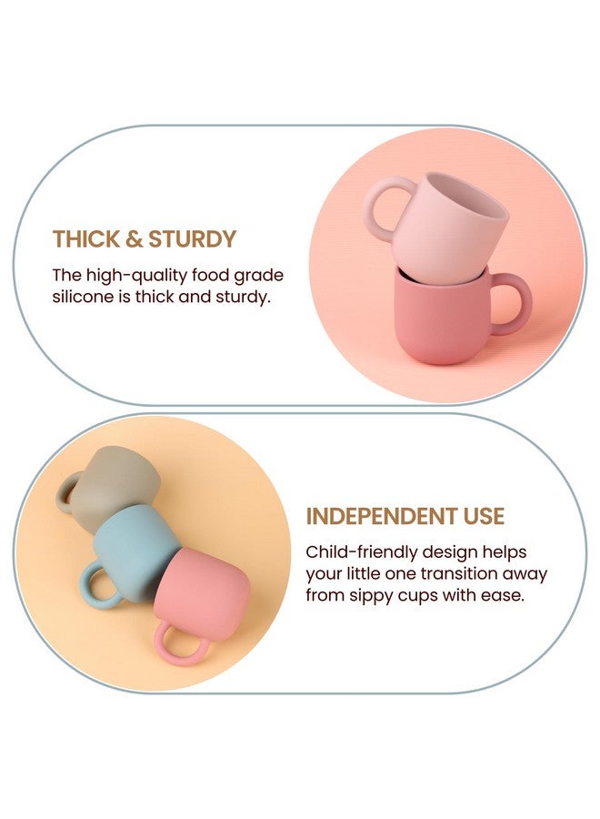 Mintlyfe Pack of 2 Silicone Drinking Mug Cup for Toddler Kids and Children (Color 4) - Image 5