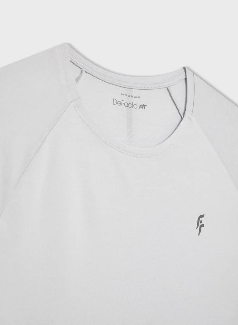 DeFacto Defactofit Standard Fit Crew Neck Sports Heavy Fabric T-Shirt