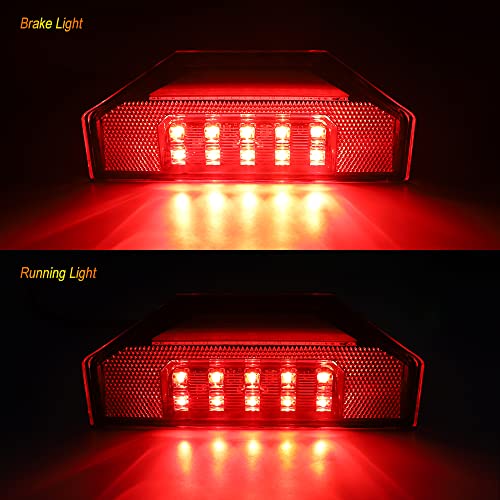 Cavauu 1Pcs UTV Ranger Tail Light Red LED Rear Brake Stop Lamp Tail Light Assembly #2412774 for Polaris Ranger 570 Full Size XP 900 RGR GENERAL 1000 2015-2021(fit Left & Right Side (Red) - Image 3