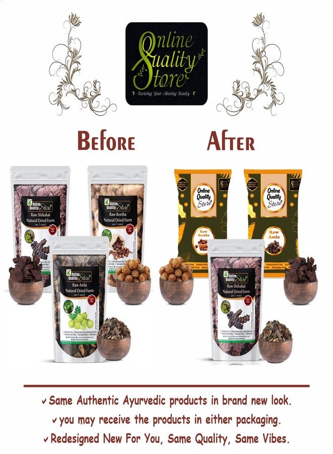 Online Quality Store reetha amla shikakai combo raw form |raw reetha for hair |Aritha|Reetha|Ritha|Soapnuts (Sapindus Mukorossi) |Indian Gooseberry |dried Shikakai, Acacia Concinna |reetha amla shikakai raw shampoo |hair pack(1400g,family pack) - Image 2