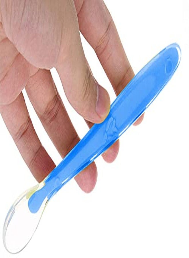 Safe-O-Kid® BPA-Free Extra Safe Silicone Tip Spoon – Non-Toxic, Soft, Gentle for Baby’s Gums, Perfect for Introducing Solids, Safe for Little Eaters, Blue (Pack of - 4) - Image 5