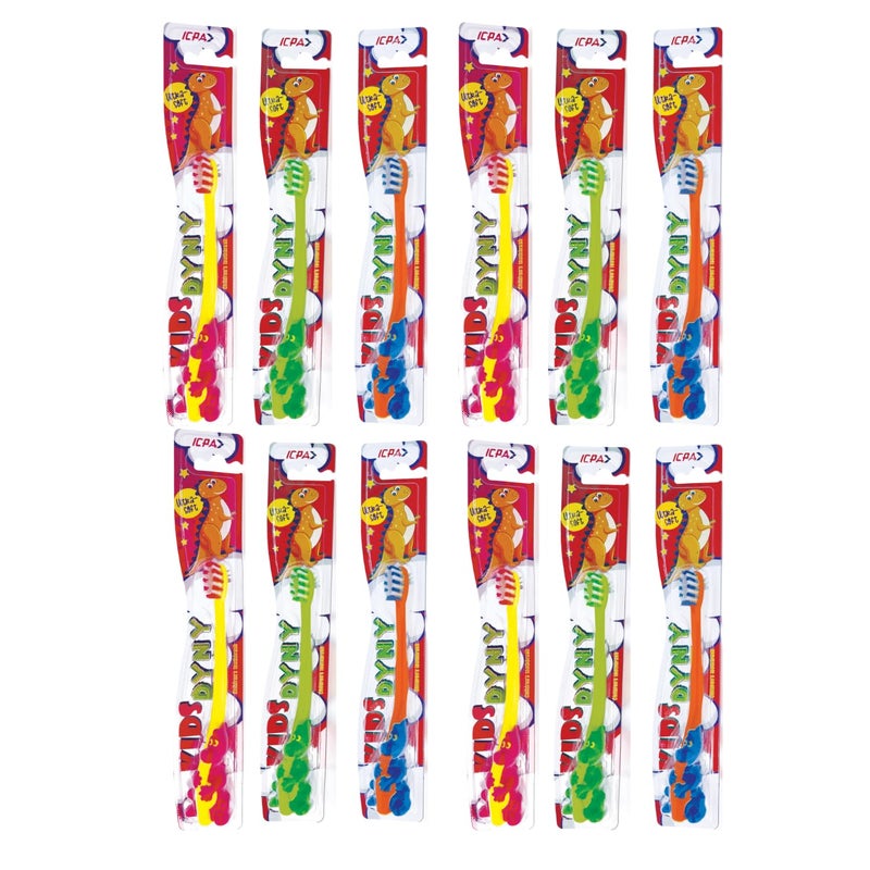 ICPA فرشاة أسنان يدوية للأطفال ديني (عبوة من 12)، متعددة الألوان - Image 1