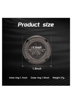 Y&D Car Start Button Cover, Engine Stop Spin One Key Cover Anti-Scratch Universal Replacement Decoration Protector Ring, Titanium Black  - Image 4