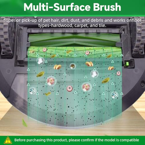 HASTHIP® Compatible with iRobot Roomba i Series, 10Pcs Replacement Parts for iRobot Roomba i Series, Including Multi-Surface Rubber Brush, Edge-Sweeping Brushes, Filters, Cleaning Brush, Screwdriver - Image 2