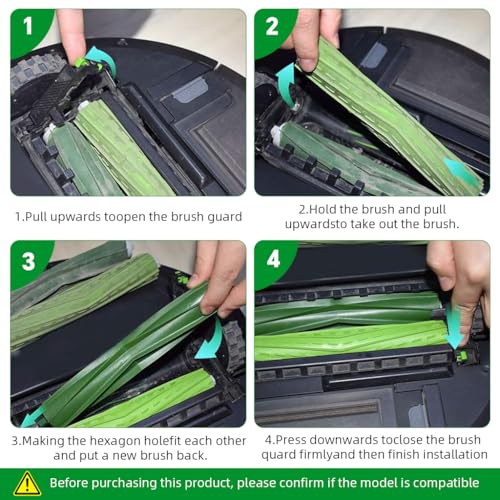 HASTHIP® Compatible with iRobot Roomba i Series, 10Pcs Replacement Parts for iRobot Roomba i Series, Including Multi-Surface Rubber Brush, Edge-Sweeping Brushes, Filters, Cleaning Brush, Screwdriver - Image 3
