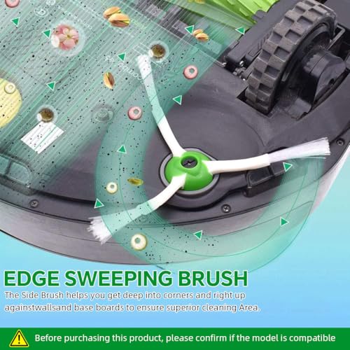 HASTHIP® Compatible with iRobot Roomba i Series, 10Pcs Replacement Parts for iRobot Roomba i Series, Including Multi-Surface Rubber Brush, Edge-Sweeping Brushes, Filters, Cleaning Brush, Screwdriver - Image 4