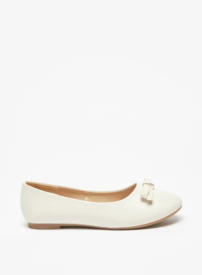 فلورا بيلا من شو إكسبرس Girls Slip On Round Toe Ballerina Shoes With Bow Accent By Shoexpress