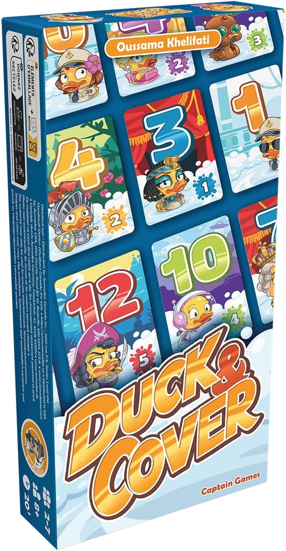 Asmodee Captain Games Duck and Cover Party Game  Fun FastPaced Card Game for Family Game Night Hilarious and Competitive Game for Kids  Adults Ages 7 27 Players 30 Minute Playtime Made - Image 1