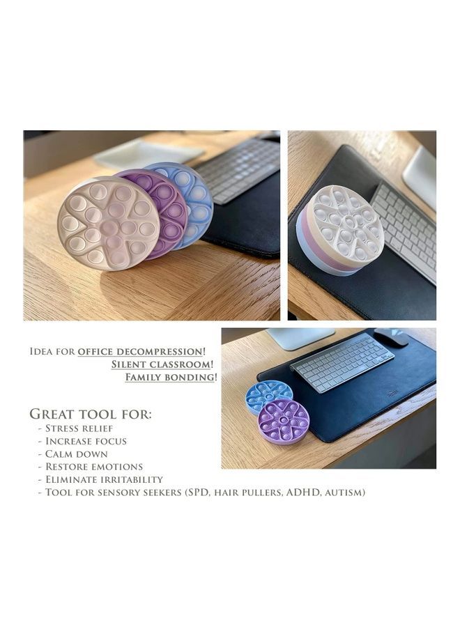 NIBEMINENT Pop It Silicone Fidget Sensory Toy 11.7cm - Image 3