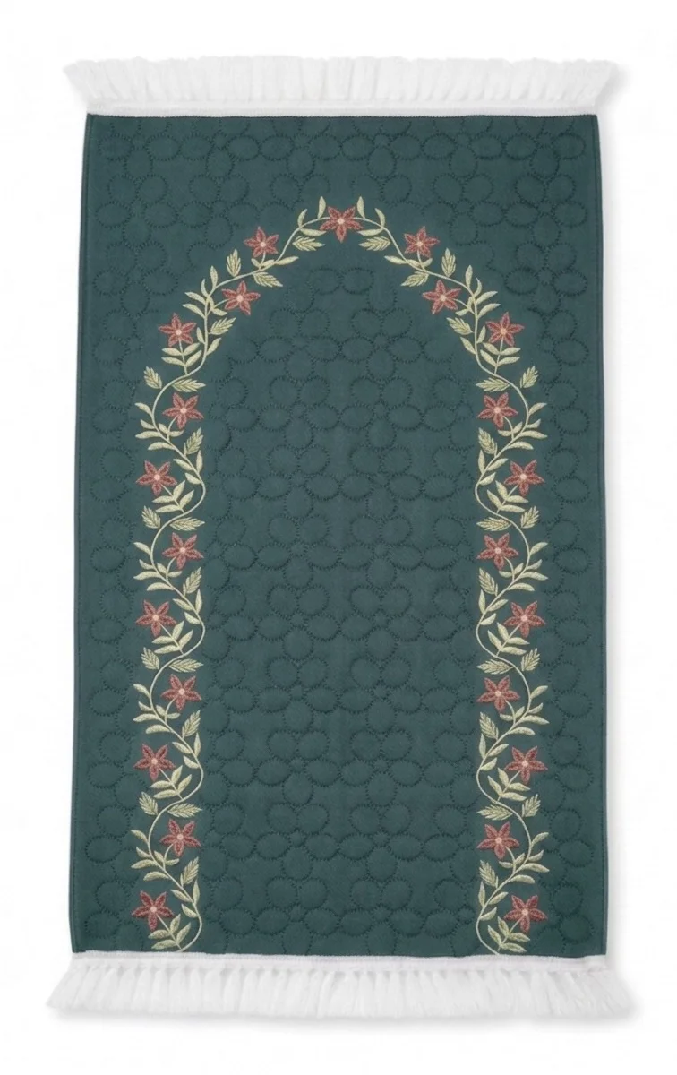 Hadiyath Al Madinah Embroidered Prayer Dress & Prayer Mat (2 Pcs) - HM