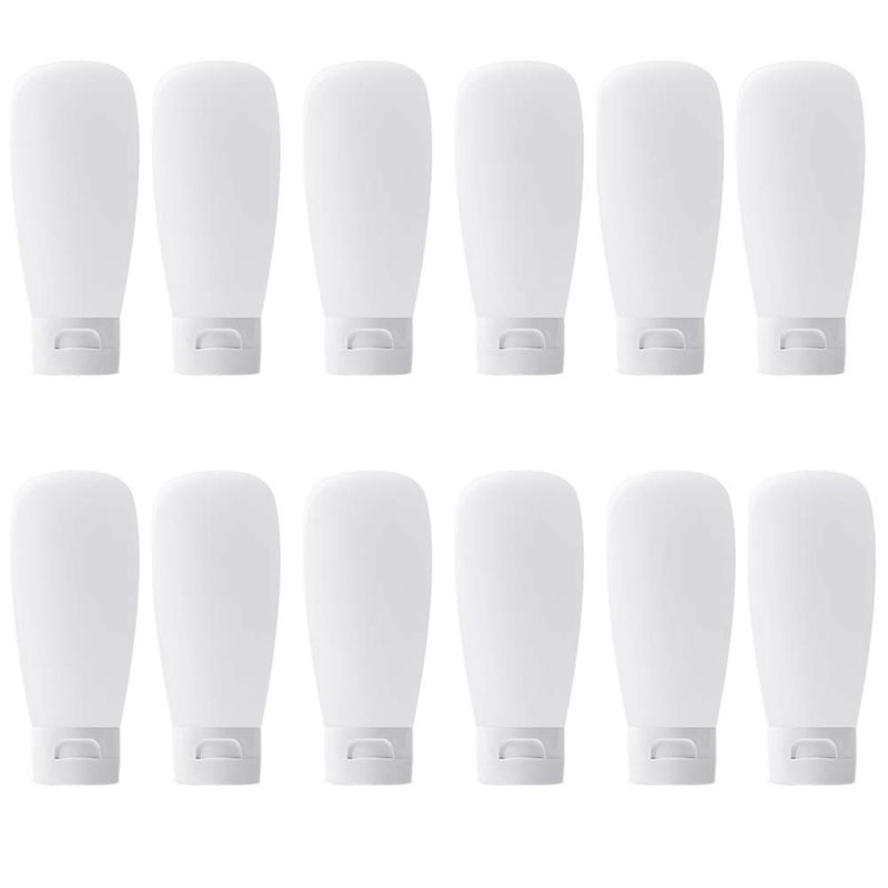 XINGZI 12Pcs 150ml/5oz Empty Refillable White Plastic Cosmetic Soft Tubes Containers Squeezed Facial Cleanser Bottle With Flip Cap for Body Bath Shower Gel Lotion Cream Shampoo - Image 1