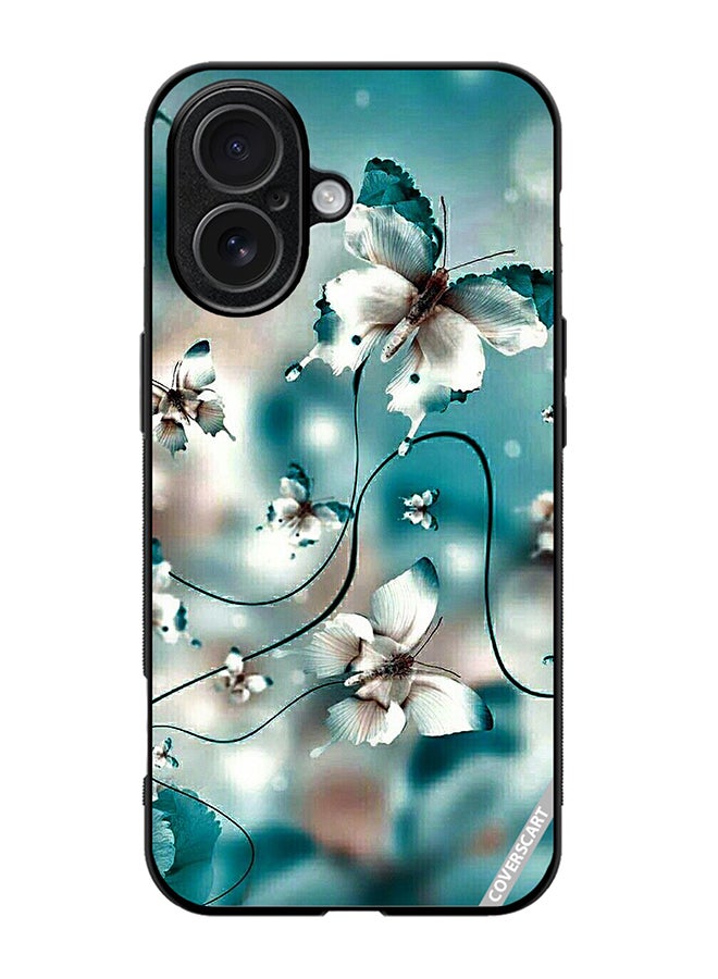 COVERSCART Protective Case Cover For Apple iPhone 17 Butterfly Bluish Green Design Multicolour
