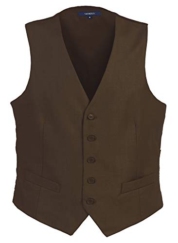 Gioberti Men's Formal Suit Vest Fit for Business or Casual Dress, Light Brown, Medium - Image 1