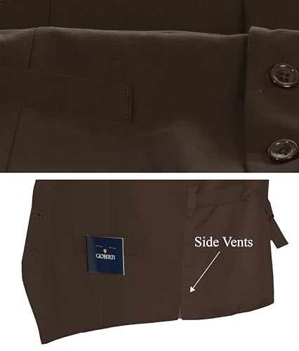 Gioberti Men's Formal Suit Vest Fit for Business or Casual Dress, Light Brown, Medium - Image 4