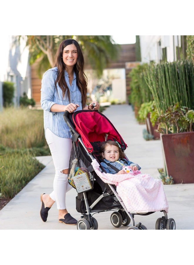J.L. Childress Cuddle 'N Cover Stroller Blanket, Pink - Image 4