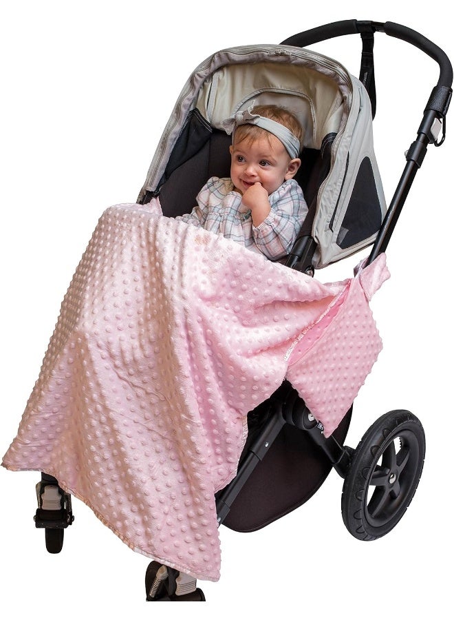 J.L. Childress Cuddle 'N Cover Stroller Blanket, Pink - Image 1