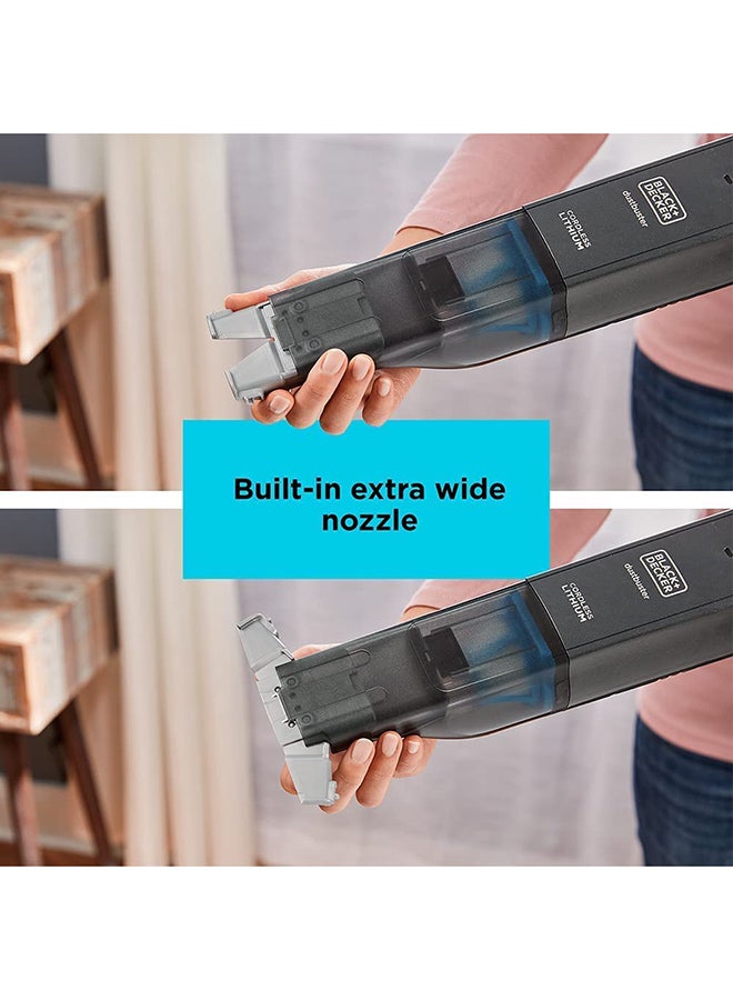 BLACK+DECKER Cordless Slim Pelican Handheld Vacuum Charging Base, 12V 130 ml HLVC320B11-GB Dark Titanium - Image 2