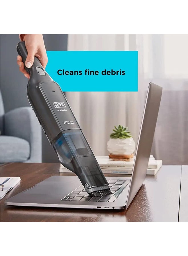 BLACK+DECKER Cordless Slim Pelican Handheld Vacuum Charging Base, 12V 130 ml HLVC320B11-GB Dark Titanium - Image 3