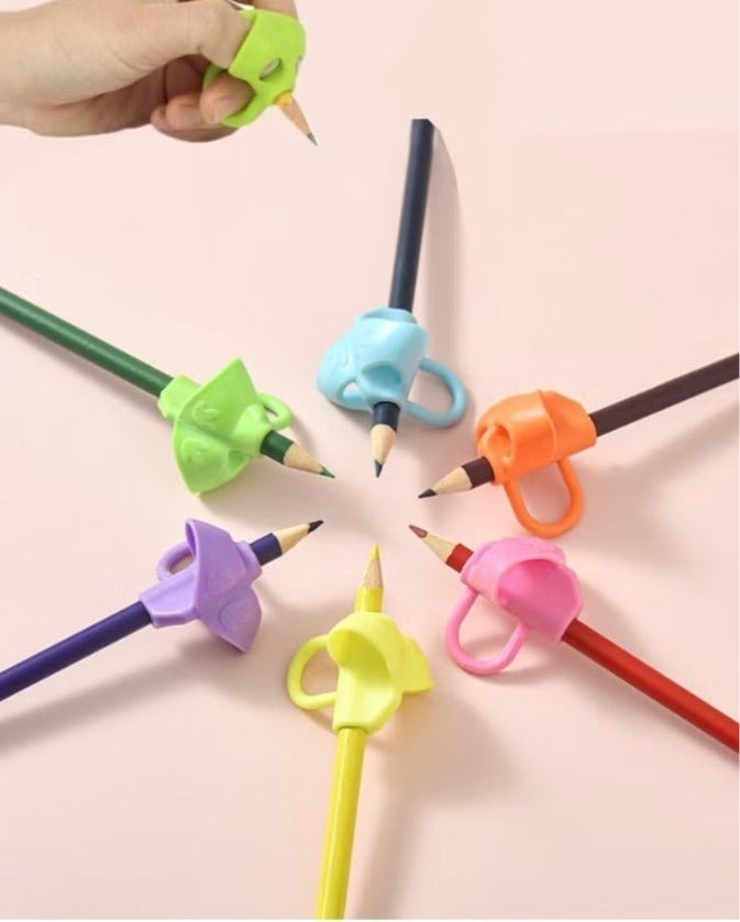 Pencil Grips, Breakthrough Assorted Writing Aid Grip Trainer Posture Correction Finger Grip for Kids Preschoolers, Children, Adults, Special Needs for Lefties or Righties (4PCS) - Image 1