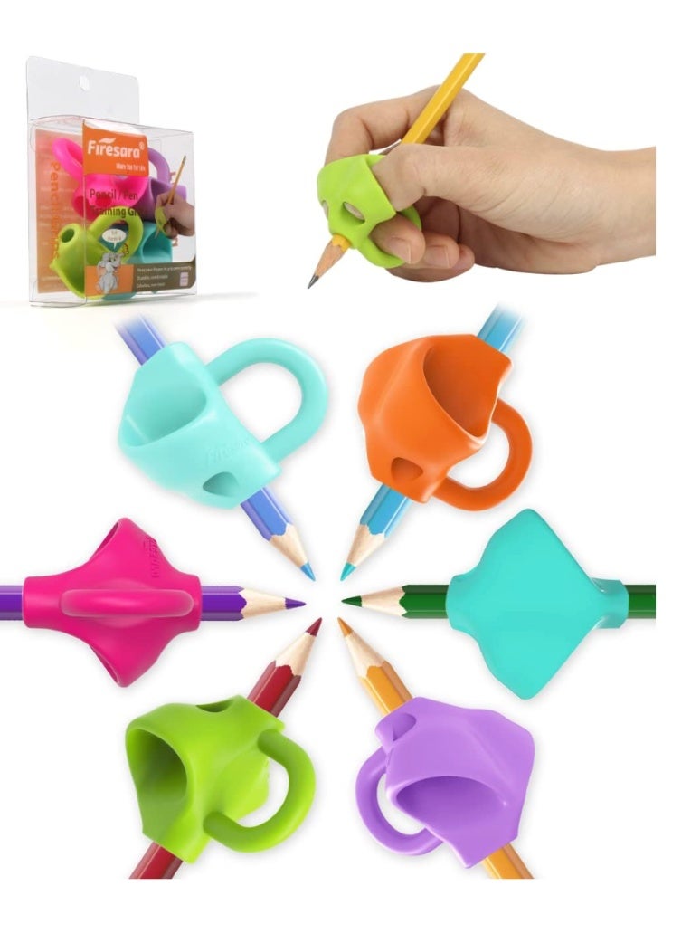 Pencil Grips, Breakthrough Assorted Writing Aid Grip Trainer Posture Correction Finger Grip for Kids Preschoolers, Children, Adults, Special Needs for Lefties or Righties (4PCS) - Image 4
