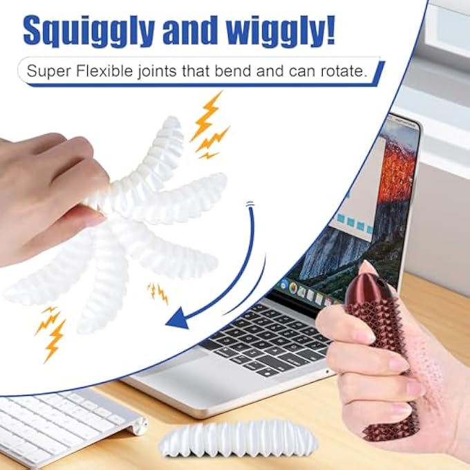 comwish Little Ouchies Pain Fidget - Portable Stim Tool, Fidget Toy for Adults, Pain Stim Fidget, 3D Printed Spiky Grippie Stim Keychain for Anxiety Relief, Novelty Gifts (Black Gold+Black Red-2pcs ) - Image 2