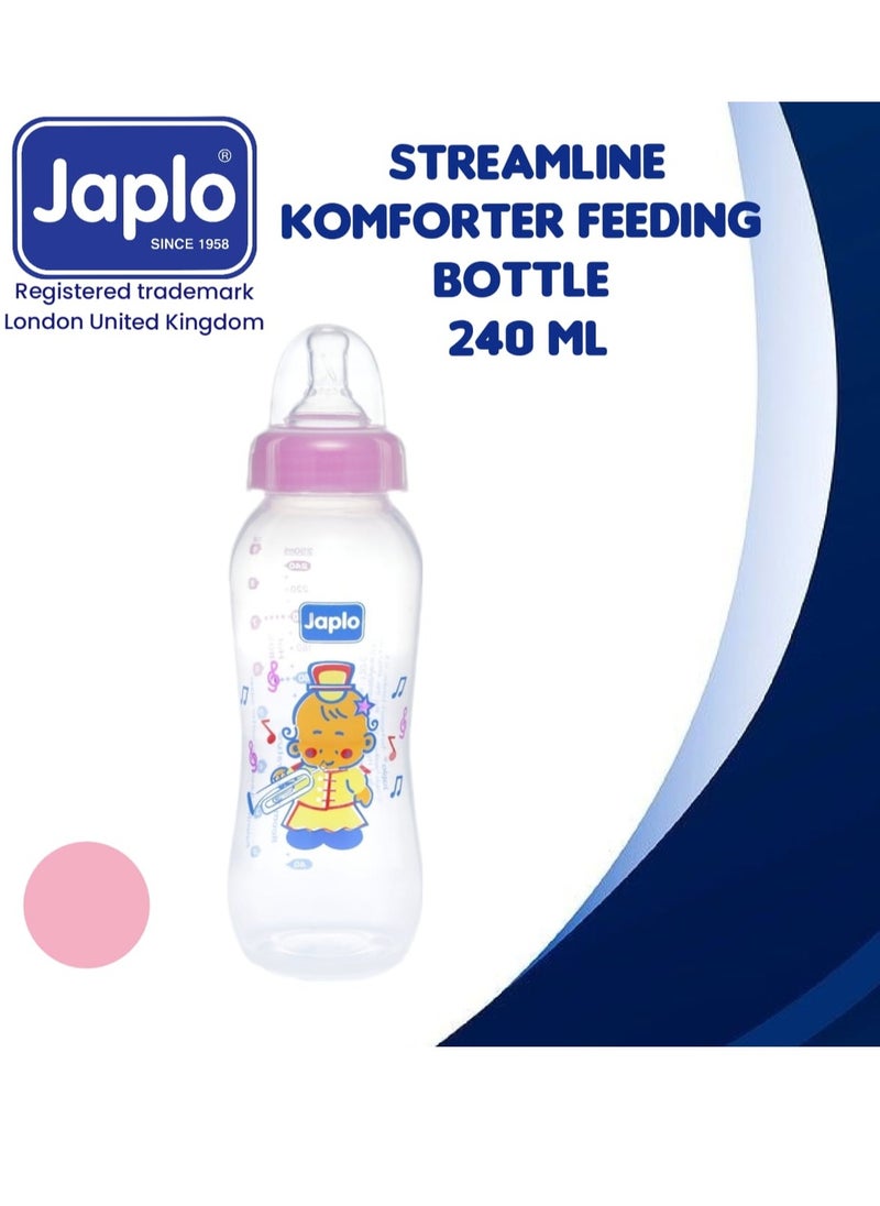 Japlo Streamline baby feeding Bottle with Anti-colic nipple & Lukewarm water mixer size 250 ml  SL250 (assorted)  - Image 1