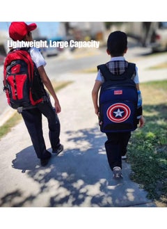 SAPU Marvel Captain America Backpack, Teen Backpack, Boy Backpack, High Quality, Waterproof, Comfortable and Breathable 16.2 inch Blue/Black  - Image 4
