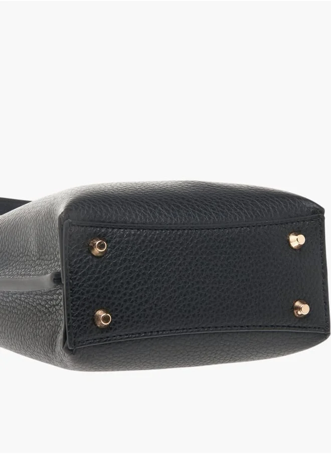 سيليست Women Textured Tote Bag with Detachable Strap and Zip Closure