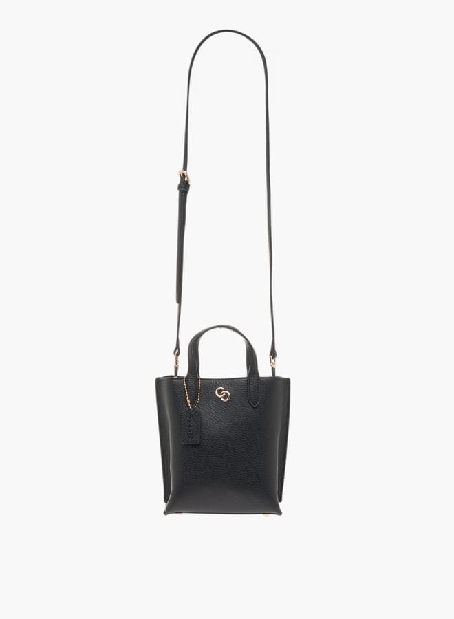 Celeste Women Textured Tote Bag with Detachable Strap and Zip Closure  - Image 2