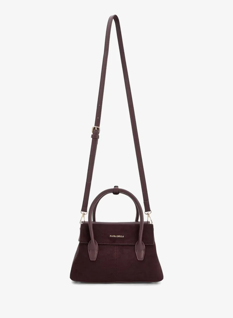 Flora Bella By Shoexpress BURGUNDY Textured Crossbody Bag With Detachable Strap for Women | Best Price UAE