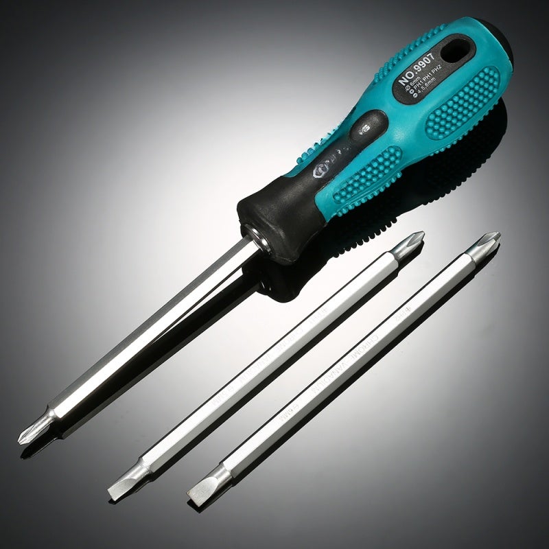 4pcs Multi-functional Insulated Screwdrivers Set with Magnetic Two-Way Slotted & Phillips Bits Electrical Work Repair Tools Kit - Image 5