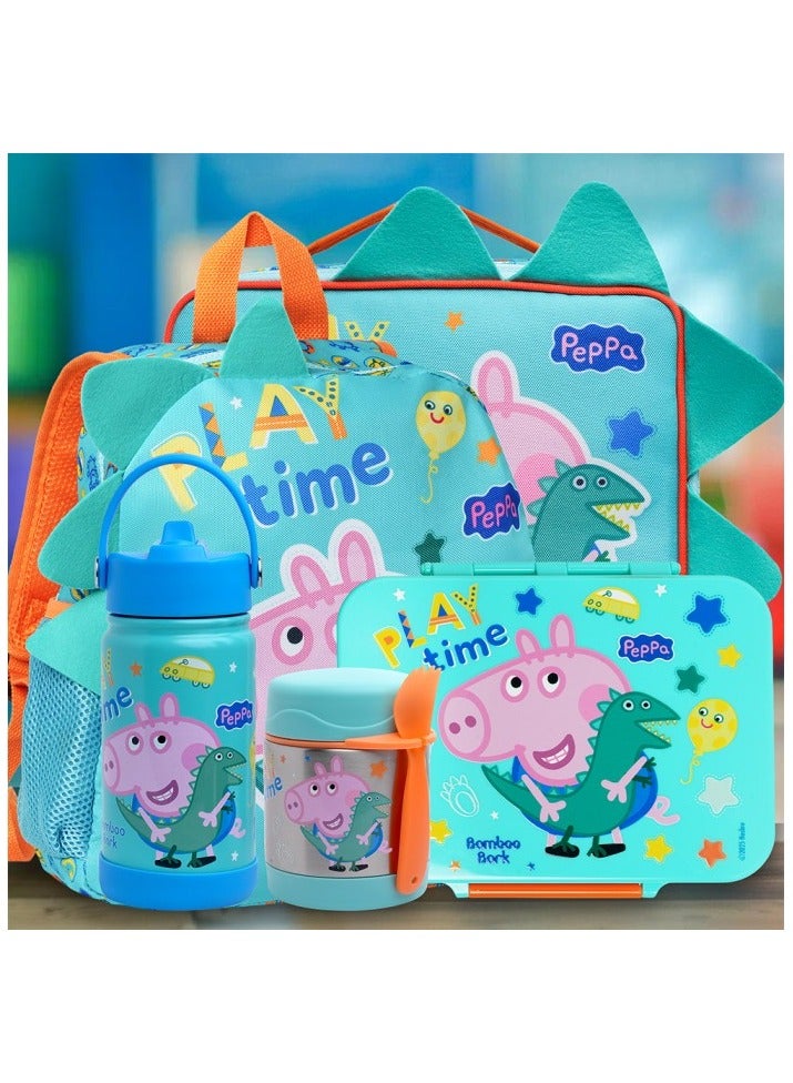 بيبا بيغ صندوق غداء جورج بيج للأطفال - حقيبة غداء معزولة للأولاد، متينة وخفيفة الوزن، بتصميم ديناصور لطيف، سهلة التنظيف، مثالية للمدرسة ودور الحضانة والسفر والنزهات - Image 4