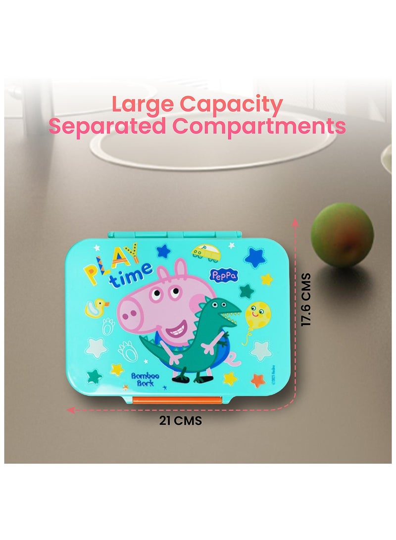 بيبا بيغ صندوق غداء جورج بيج للأطفال - حقيبة غداء معزولة للأولاد، متينة وخفيفة الوزن، بتصميم ديناصور لطيف، سهلة التنظيف، مثالية للمدرسة ودور الحضانة والسفر والنزهات - Image 3