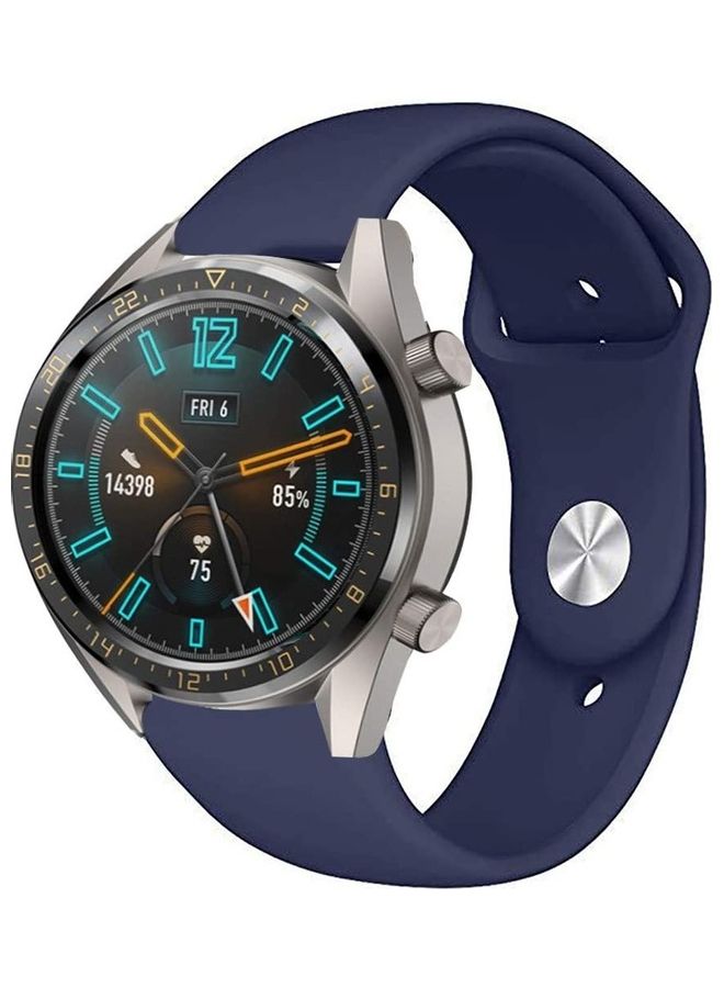 NIBEMINENT Silicone Replacement Band For Samsung Galaxy Watch Active 2 Dark Blue - Image 1