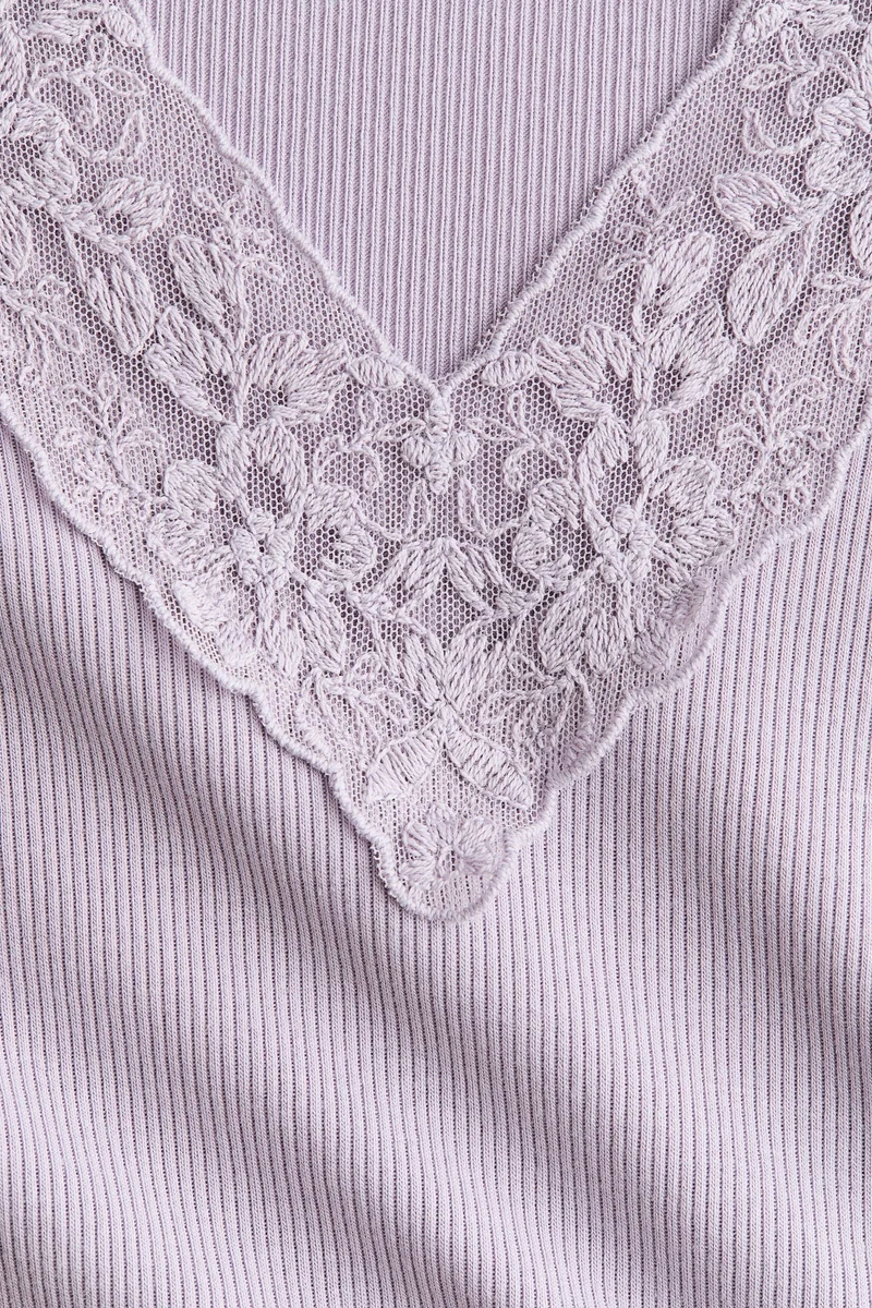 H&M Ribbed V-neck top