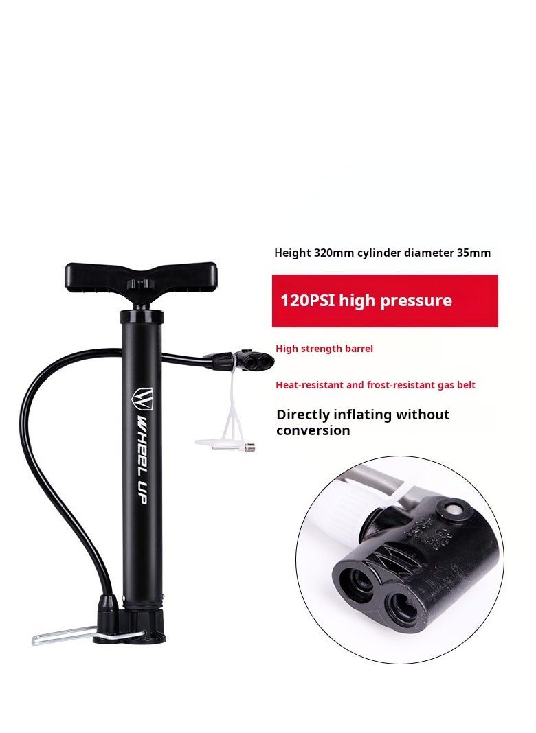 Generic Bike Floor Pump,Portable Bicycle Foot Pump,Mini Air Pump with Presta and Schrader Valve 