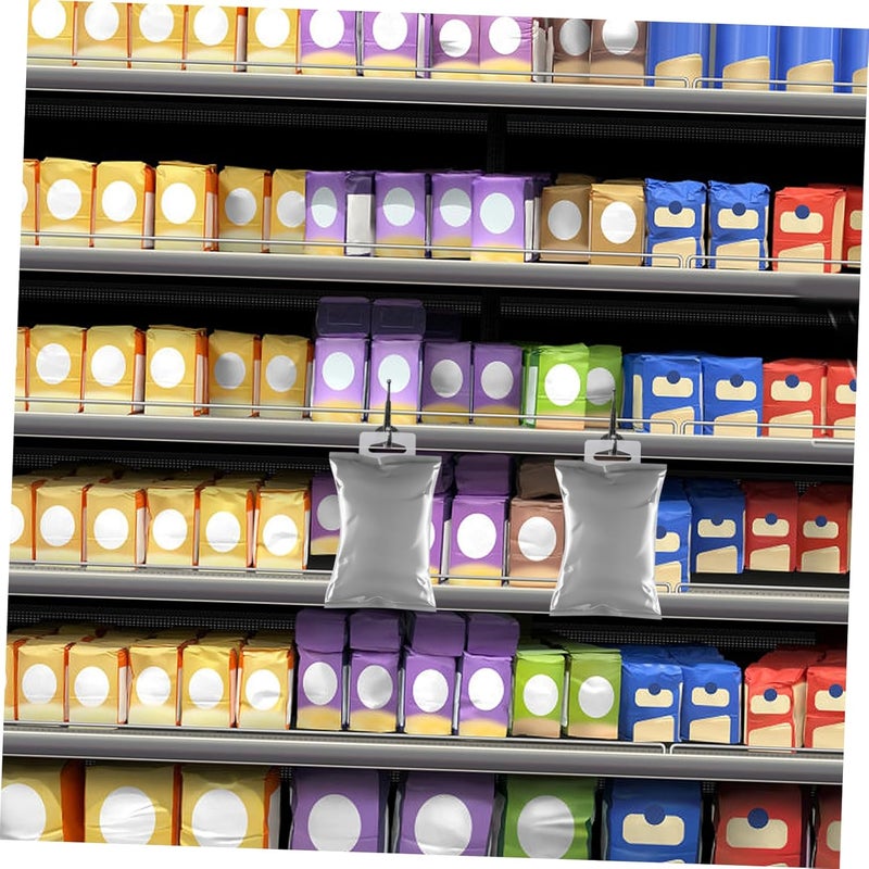 200pcs Plastic Hanging Tabs Self-Adhesive Hanger Tags for Retail Display Easy to Use Strong Adhesive for Store Home Organization - Image 3