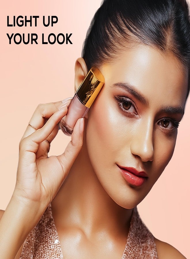 RENEE You are Glowing Liquid Highlighter For Face Makeup - Rose Glow| Illuminating, Dewy Finish | Long-Lasting, Radiant, Pearly Finish | Vitamin E, Jojoba Oil Infused | 6 ml - Image 2