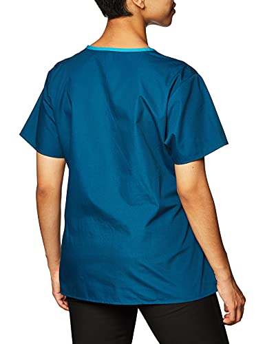 WonderWink Womens Origins Charlie Women's Top Medical Scrubs Shirts, Caribbean, X-Small US - Image 3