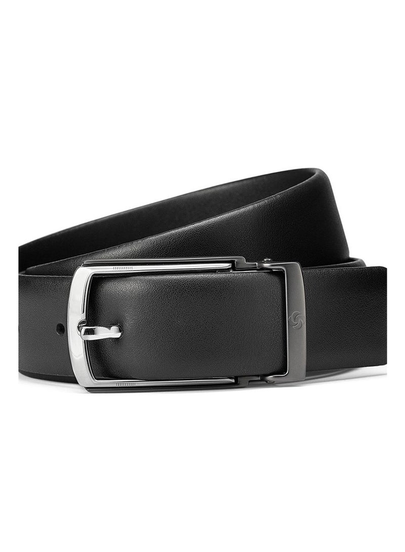 Samsonite Aamir II BIZ CTR AL 05 Leather Belt, Black|Stylish|Premium Quality|Classic Pin - Image 3