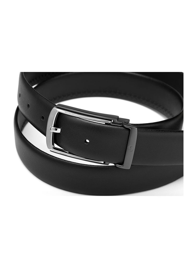 Samsonite Aamir II BIZ CTR AL 05 Leather Belt, Black|Stylish|Premium Quality|Classic Pin - Image 4