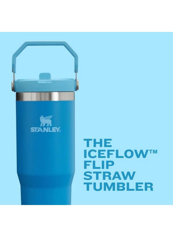 Stanley - Stanley IceFlow Flip Straw Tumbler with Handle 20 oz | Twist On Lid and Flip Up Straw | Leak Resistant Water Bottle | Insulated Stainless Steel |BPA-Free | Charcoal - Image 1