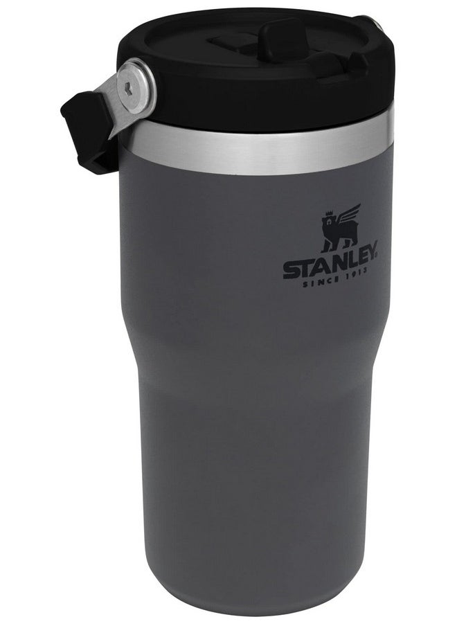 Stanley - Stanley IceFlow Flip Straw Tumbler with Handle 20 oz | Twist On Lid and Flip Up Straw | Leak Resistant Water Bottle | Insulated Stainless Steel |BPA-Free | Charcoal - Image 1