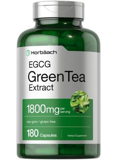 Horbaach Horbäach EGCG Green Tea Extract Pills | 180 Capsules | Max Potency | Non-GMO & Gluten Free Supplement  - Image 1