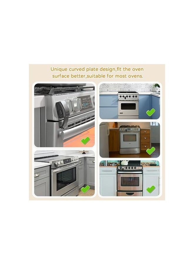 Updated Oven Front Lock, Childproof Oven Door Lock, Easy to Install & Use Durable and Heat-Resistant Material no Tools Need or Drill, Baby Toddler Kitchen Safety Guard For Oven(Black)(1 Pack) - Image 2