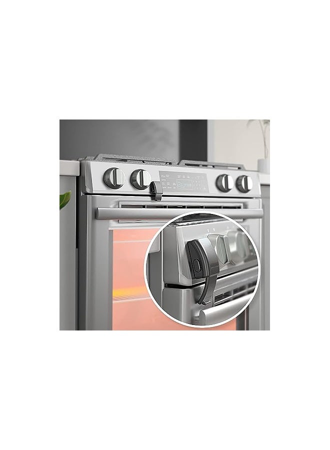 Updated Oven Front Lock, Childproof Oven Door Lock, Easy to Install & Use Durable and Heat-Resistant Material no Tools Need or Drill, Baby Toddler Kitchen Safety Guard For Oven(Black)(1 Pack) - Image 1