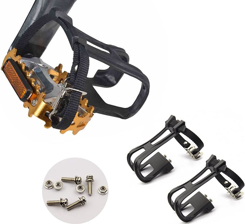 Leadrise1 Pair Nylon Cycling MTB Road Mountain Bike Bicycle Pedal Toe Clip Strap Belts - Image 4